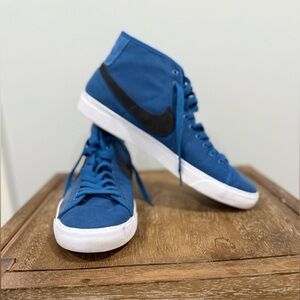 Nike Blue and Black High-Top Sneakers
